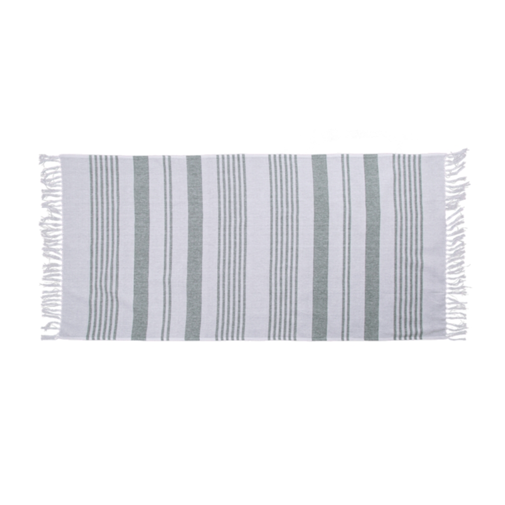 Pyyhe Fouta Hamam 80x170cm valko-vihreä