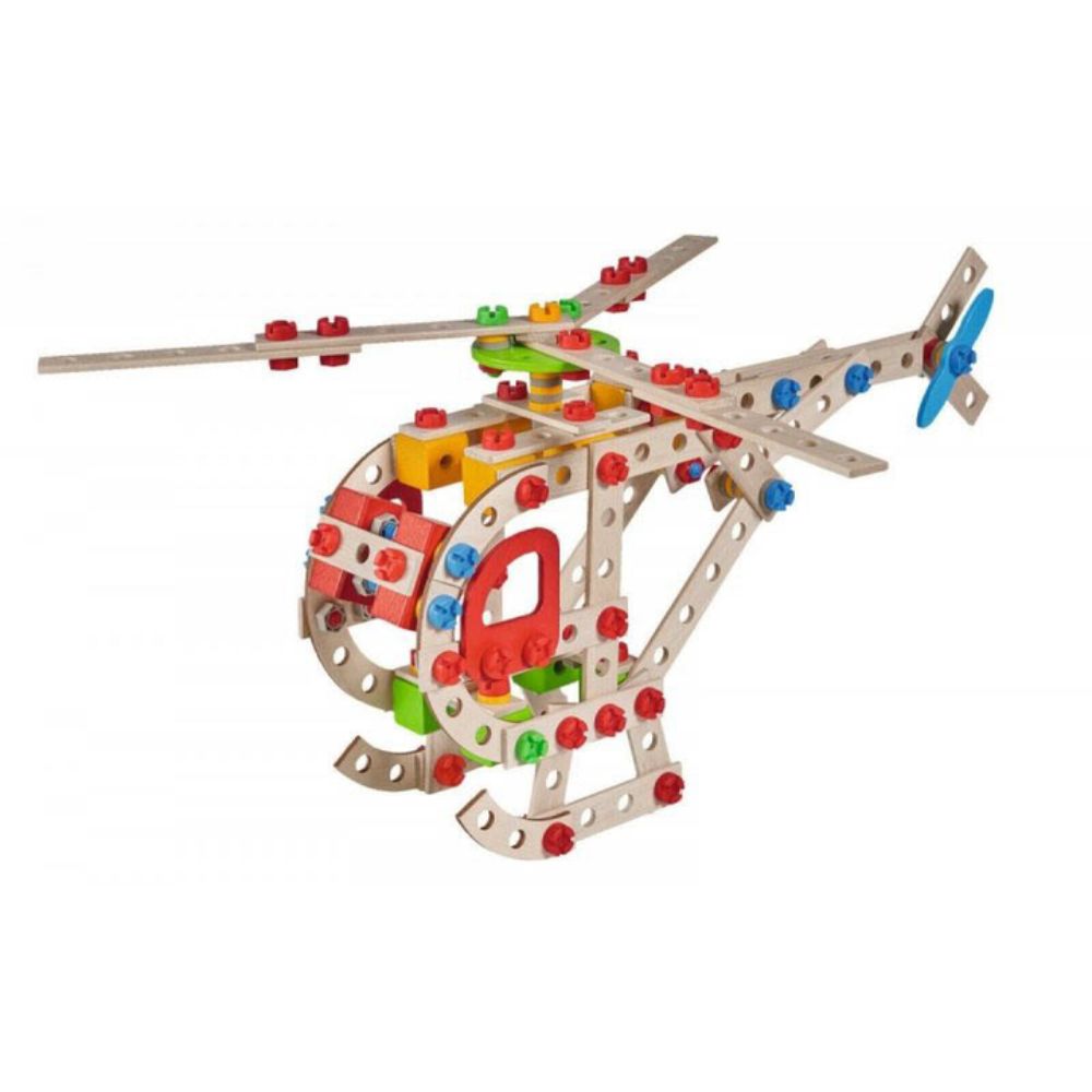 Rakennussarja 5in1 puinen 225 osaa Helikopteri Eichhorn - Image 2