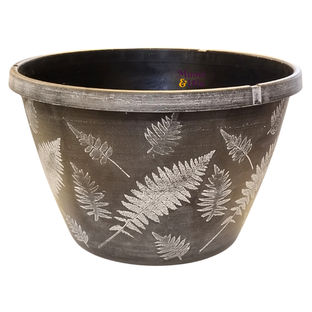 Ruukku saniainen 28x17,8 cm mustavalkoinen