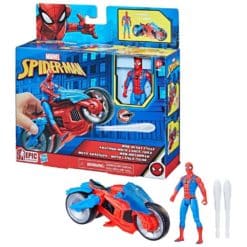 Spiderman hahmo ja ajoneuvo setti