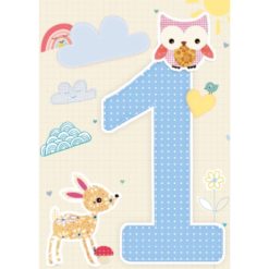 Alternative view of Onnittelukortti Numerot 1-12 vuotta