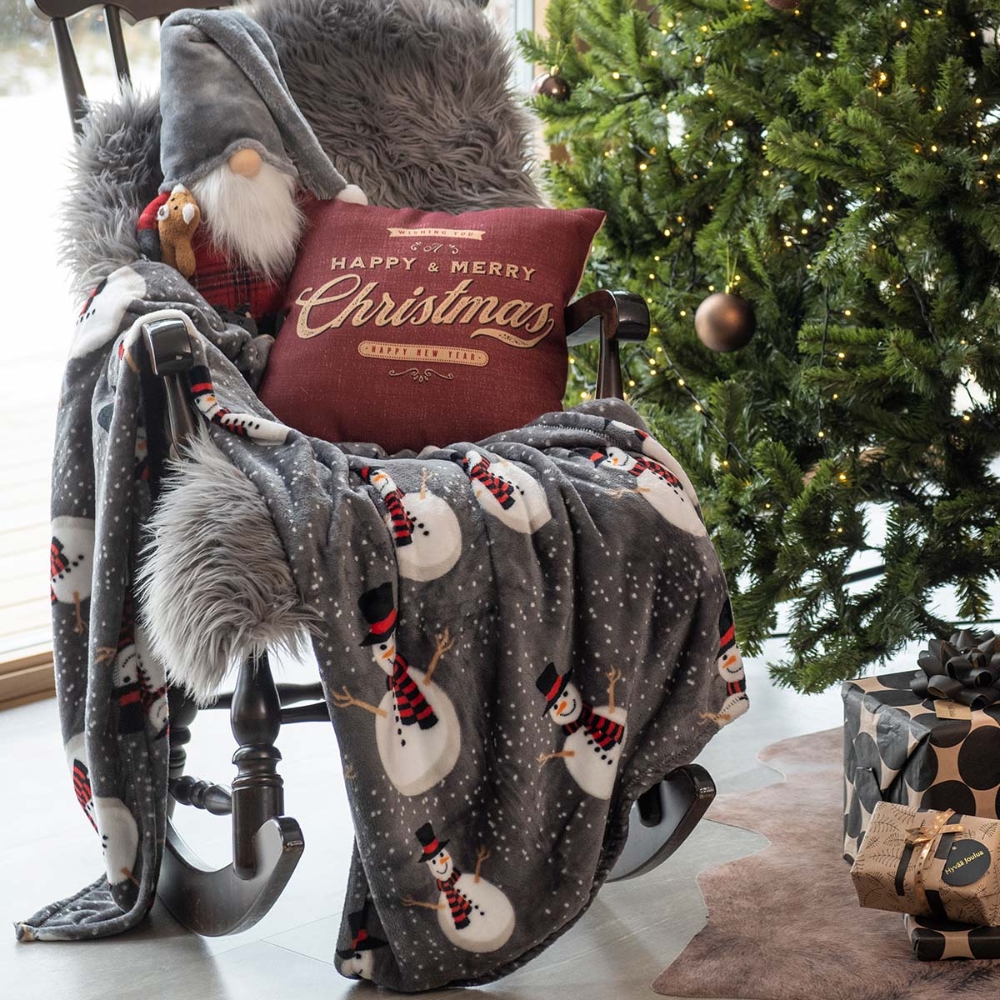 Torkkupeitto lumiukko 130x170cm Winteria