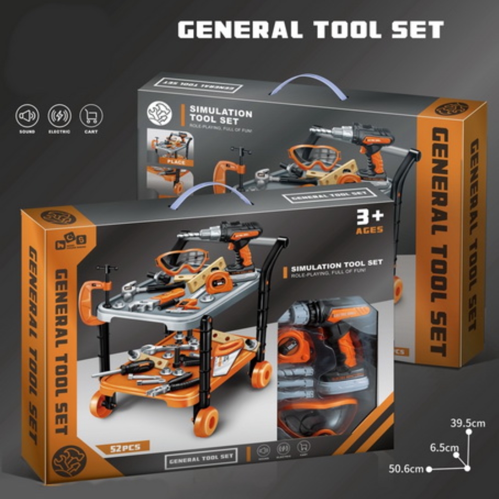 Työkalukärry ja työkalut 52 osaa