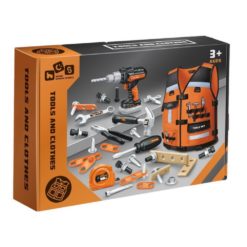 Työkaluliivisetti + paristokäyttöinen pora 37 osaa