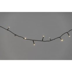 Valoketju 240 LED lämmin valkoinen musta johto
