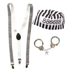 Vankisetti käsiraudat hattu & henkselit