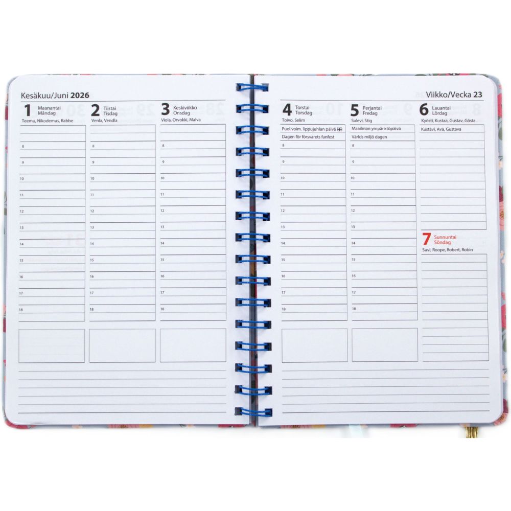 Kalenteri Viikkokalenteri Kierresidos A5 Desing - Image 3