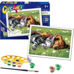 CreArt-maalaussetti nukkuva koira ja kissa Ravensburger