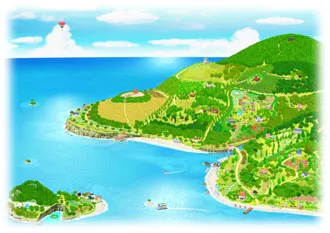 Sylvanian Families kylä meren rannalla